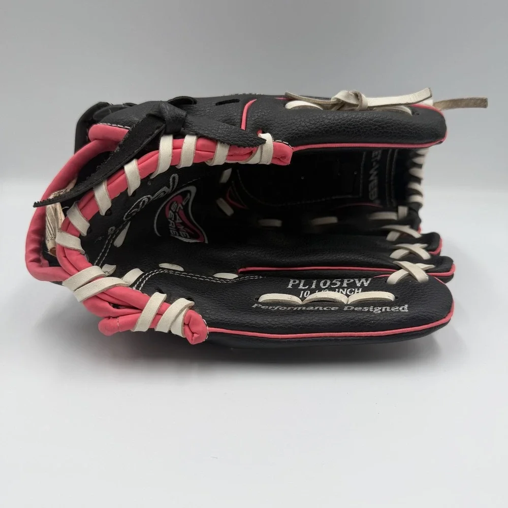 Rawlings Players Series 10.5 Inch Youth Baseball Glove Black Pink PL105PW RH